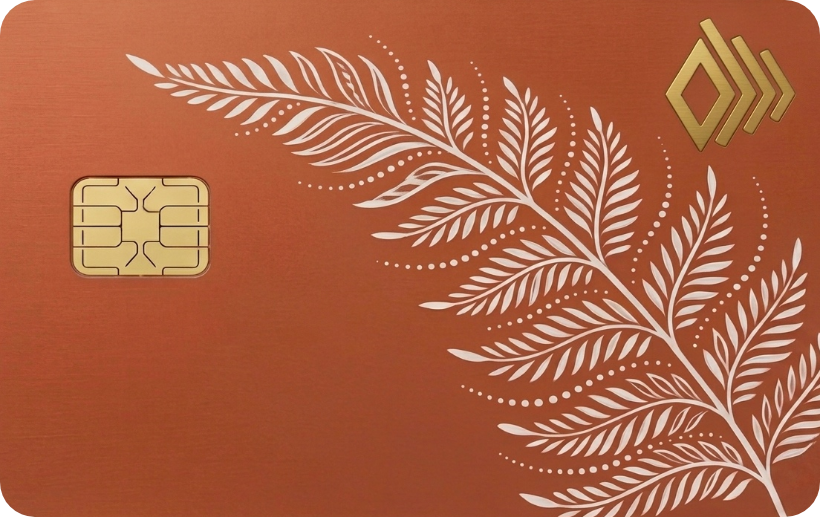 MISE Terracotta metal card